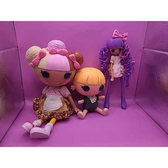 lalaloopsy Other - Lalaloopsy Lot x3 WAFFLE CONE DOLL COMPLETE Dress Neopolitan Full Size